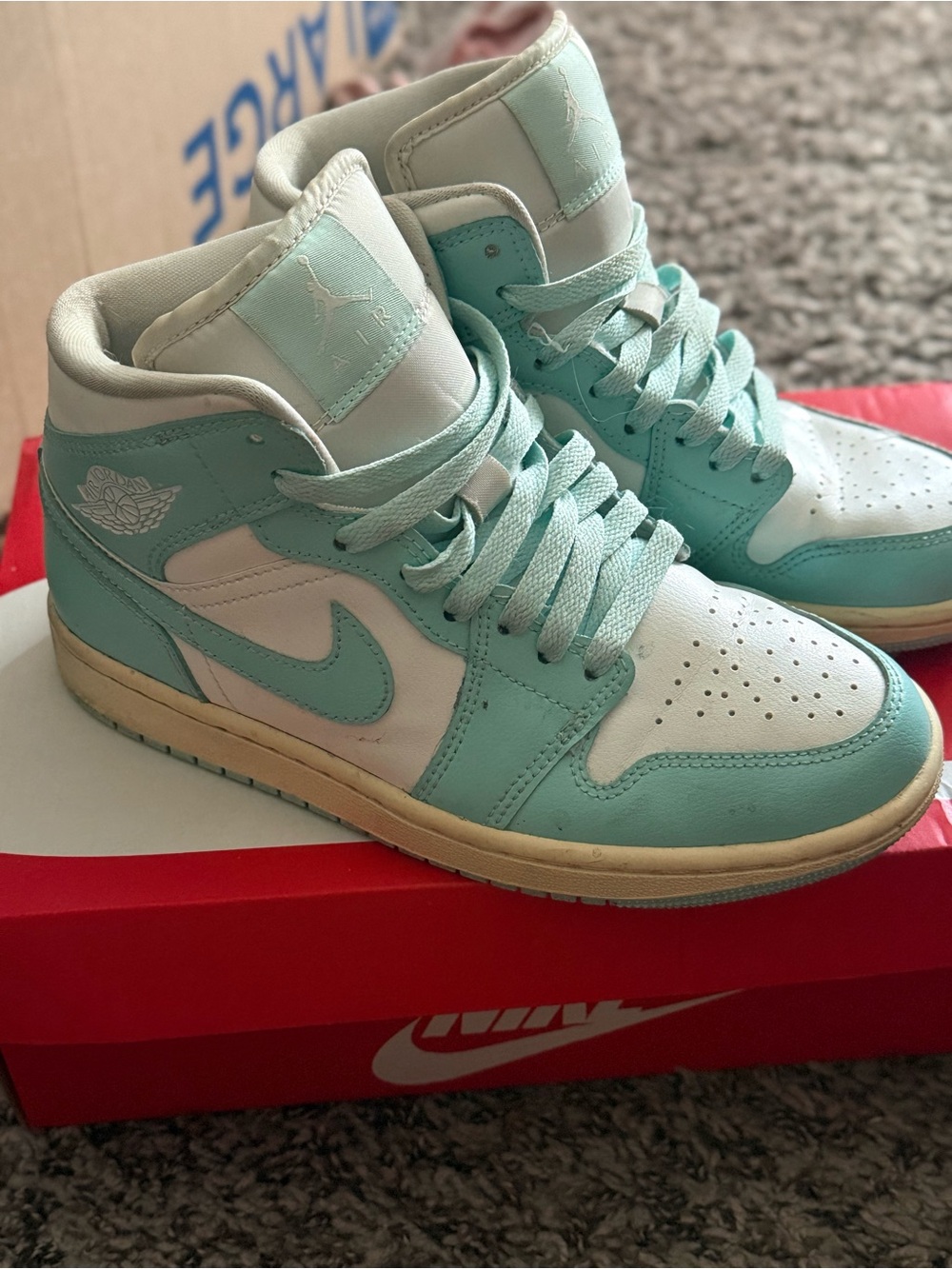 Nike Air Jordan 1 Mid - White & Mint Women’s Sneakers